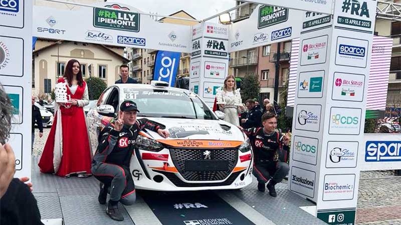 Patrik kör rally i Italien